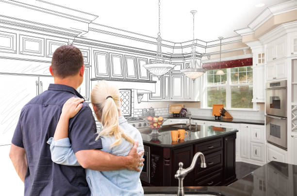 Professional Kitchen Flooring technician working in Bellevue, WI